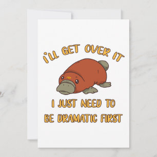 Ich werde es Platypus überwinden Dankeskarte