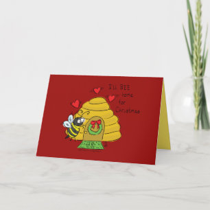 Ich werde für Weihnachten Niedliche Weihnachtskart Karte
