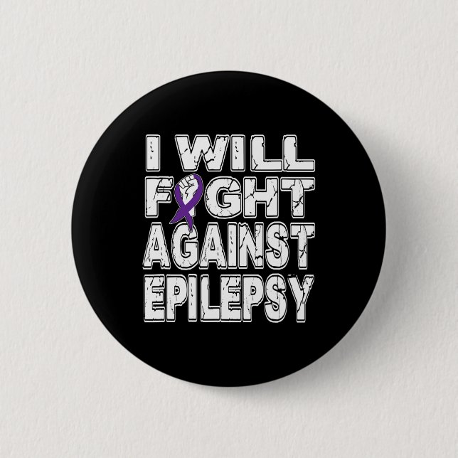 Ich werde gegen Epilepsie kämpfen November Bewusst Button (Vorderseite)