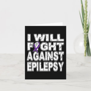 Ich werde gegen Epilepsie kämpfen November Bewusst Karte