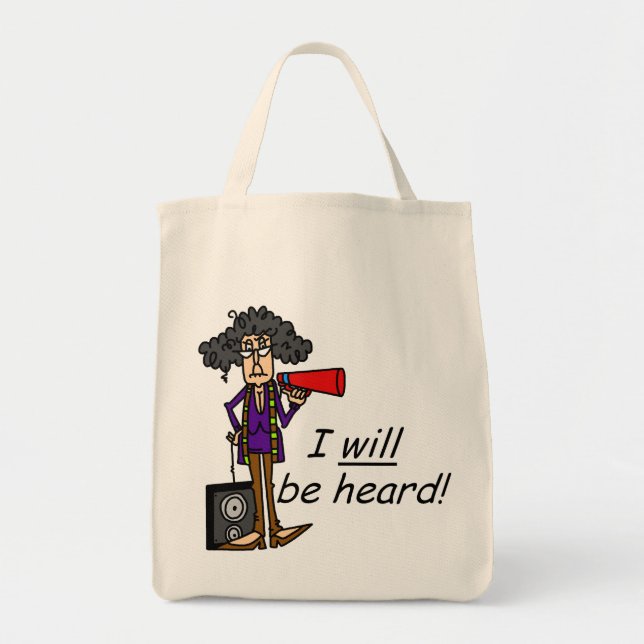 Ich werde gehört werden tragetasche (Vorne)