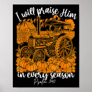 Ich werde ihn in jeder Jahreszeit christlich danke Poster