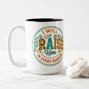 Ich werde ihn loben... zweifarbige tasse