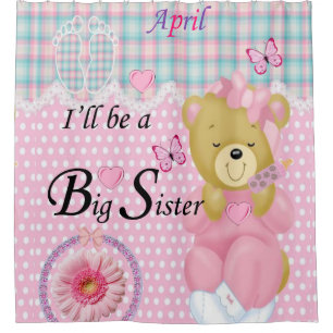 Ich werde im April eine große Schwester sein, Dusc Duschvorhang