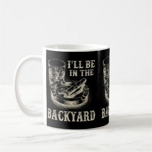 Ich werde im Hinterhof sein Lustige Zigarre und Li Kaffeetasse