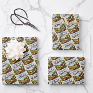 Ich werde im Hinterhof sein Lustiger Bourbon-Zigar Geschenkpapier Set
