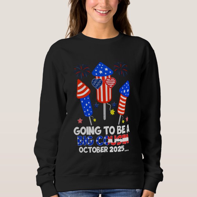 Ich werde im Januar 2025 Großer Cousin in der Schw Sweatshirt (Vorderseite)