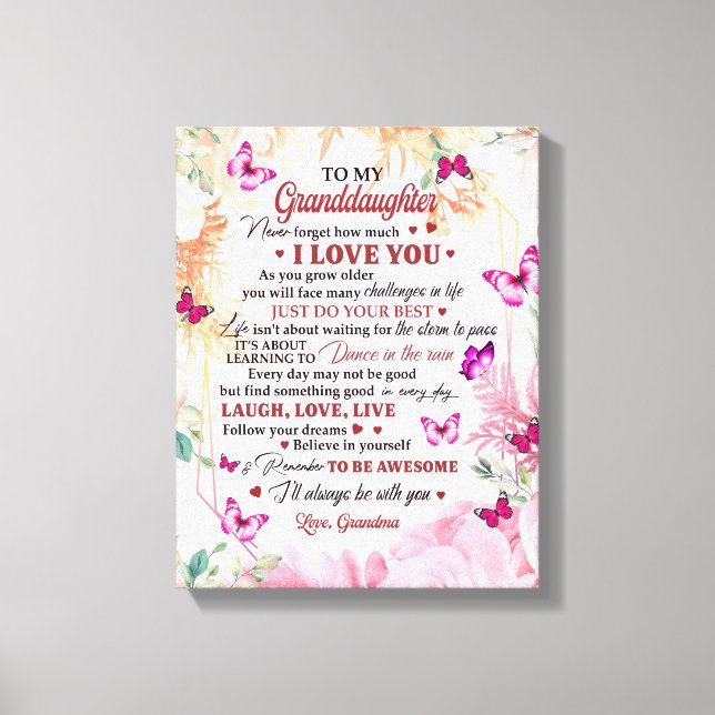 Ich werde immer bei dir sein, zu meiner Enkelin Leinwanddruck (Vorderseite)