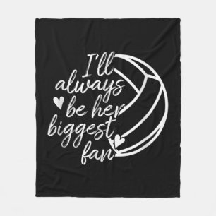 Ich werde immer ihr größter Fan-Volleyball-Mama-Va Fleecedecke