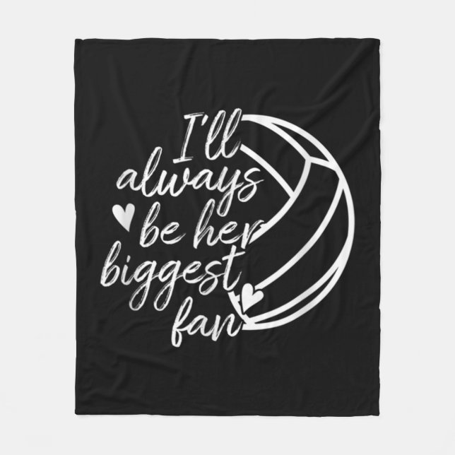 Ich werde immer ihr größter Fan-Volleyball-Mama-Va Fleecedecke (Vorderseite)