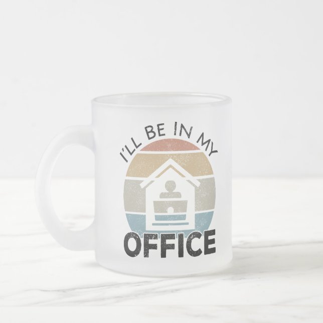 Ich werde in meinem Büro arbeiten Von Zuhause Vint Mattglastasse (Links)