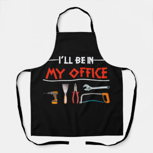 Ich werde in meinem Büro Handyman Holzbearbeitungs Schürze