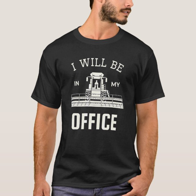 Ich werde in meinem Büro Harvester Tractor D kombi T-Shirt (Vorderseite)