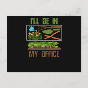 Ich werde in meinem Büro sein Postkarte