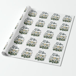 Ich werde in meinem Gartenbauernhaus sein Geschenkpapier
