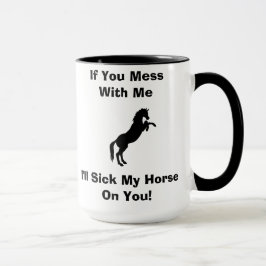 Ich werde Kranker mein Pferd auf Ihnen Tasse