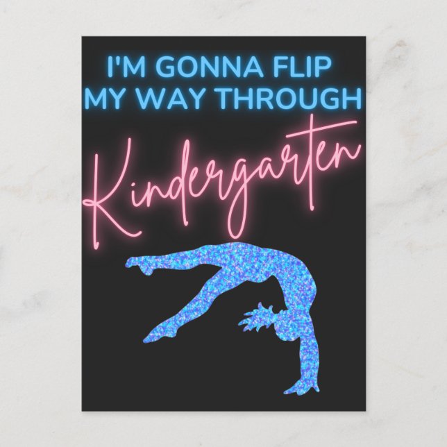 Ich werde meinen Weg durch den Kindergarten Gedreh Postkarte (Vorderseite)