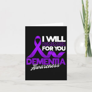 Ich werde mich für Sie Demenz Awareness-Band Karte