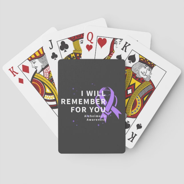 Ich werde mich für Sie erinnern - Alzheimer's Bewu Spielkarten (Rückseite)