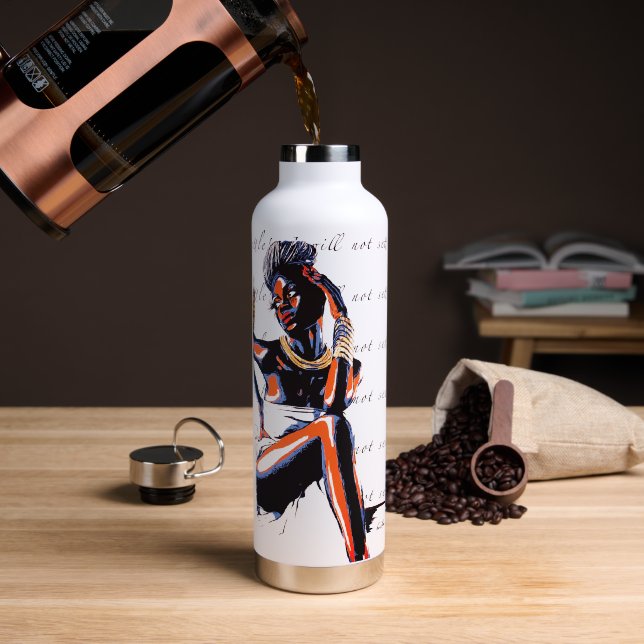 "Ich werde mich nicht setzen!" - Wasserflasche Trinkflasche (Kaffee)