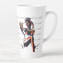 Ich werde mich nicht zufrieden geben! -Latte Tasse