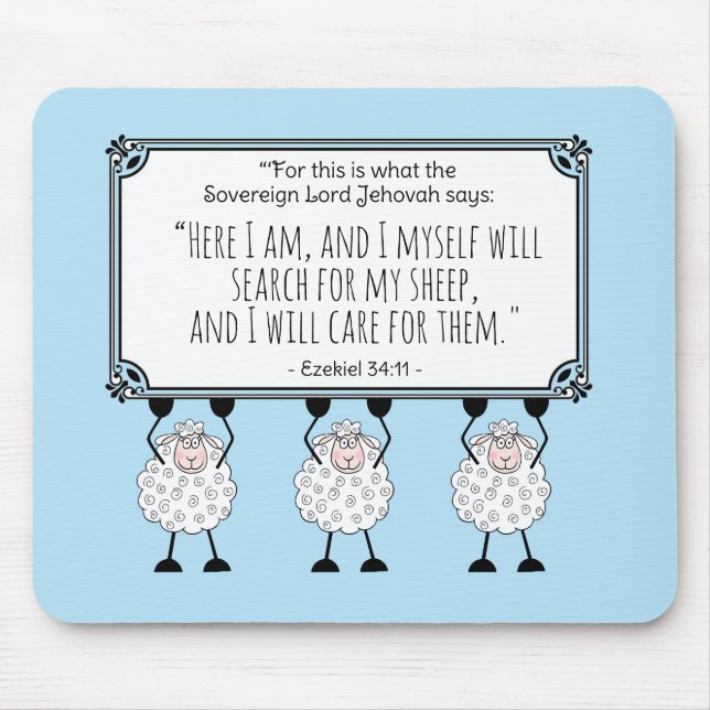 "Ich werde mich um meine Schafe kümmern"  Mousepad (Vorne)