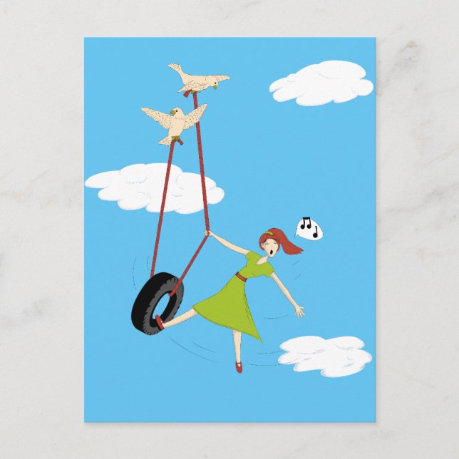 Ich werde mit ein bisschen Hilfe von meinen Freund Postkarte (Vorderseite)