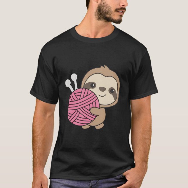 Ich werde mit Wolle Strick machen T-Shirt (Vorderseite)