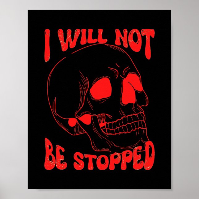 ICH WERDE NICHT AUFGEHALTEN WERDEN inspirierende S Poster (Vorne)