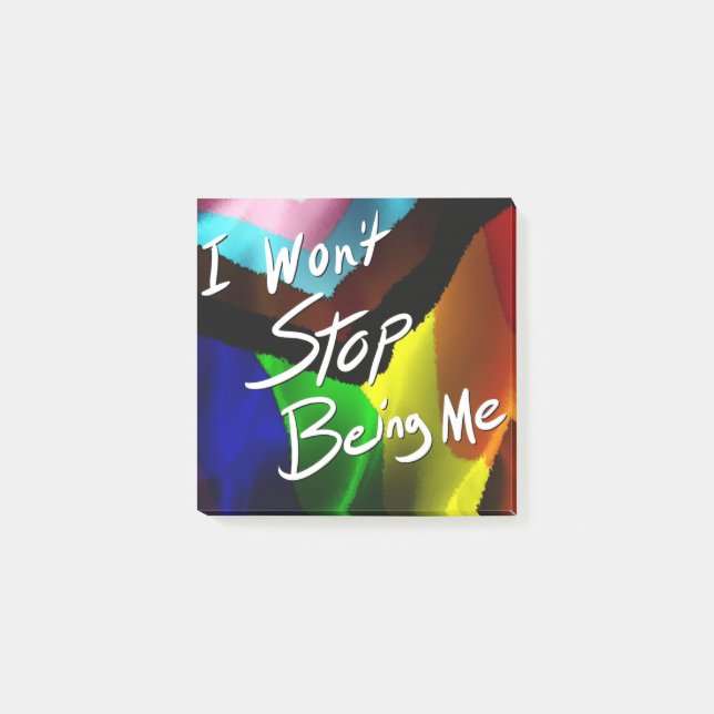  Ich werde nicht aufhören, ich zu sein Post-it Klebezettel (Vorderseite)