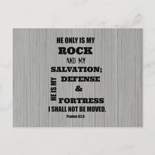 Ich werde nicht bewegt Bibelverse Postkarte (Vorderseite)