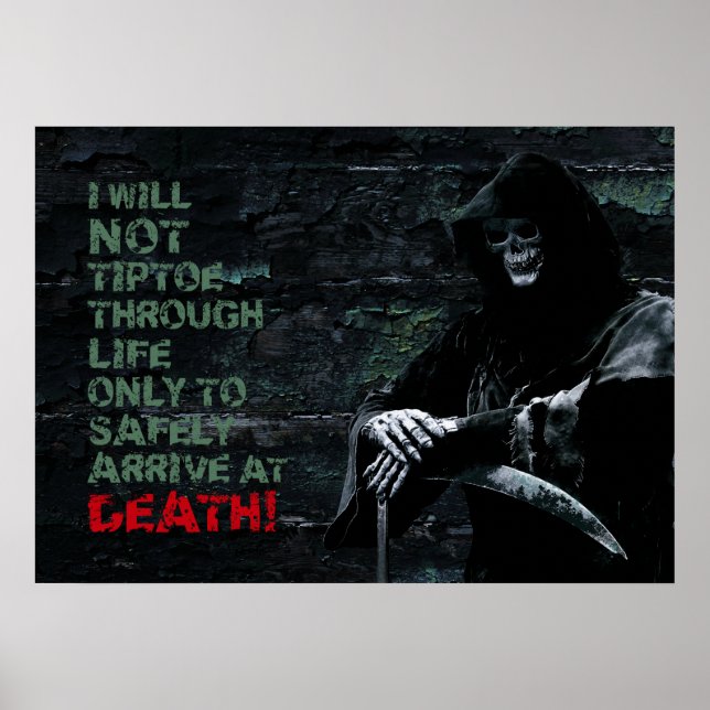 Ich werde nicht durch das Leben Motivierend Poster (Vorne)