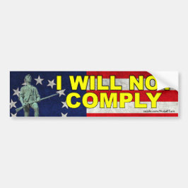 Ich werde nicht einhalten autoaufkleber