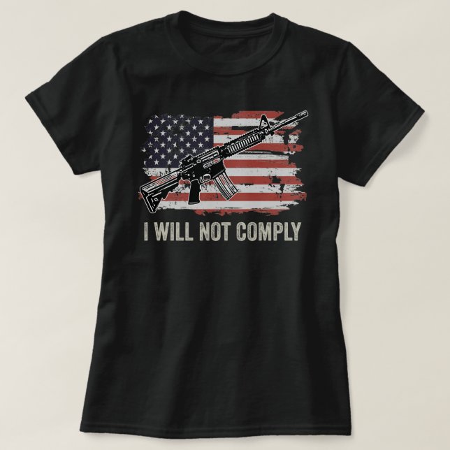 Ich werde nicht einhalten T-Shirt (Design vorne)