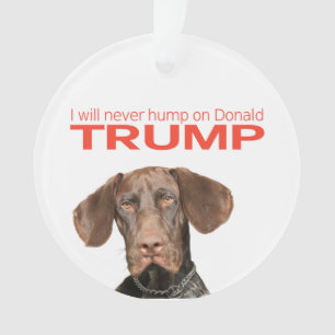 Ich werde nie auf Donald Trump herumhüpfen! Ornament