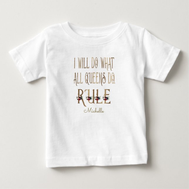 ICH WERDE TUN, WAS ALLE KÖNNEN, DIE REGEL-Monogram Baby T-shirt (Vorderseite)