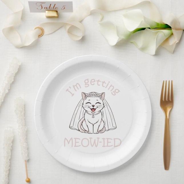 Ich werde untergraben! pappteller (Hochzeit)