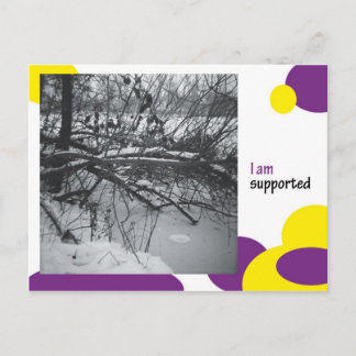 Ich werde unterstützt postkarte