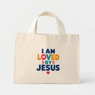 ICH WERDE VON JESUS GELIEBT TOTE MINI STOFFBEUTEL
