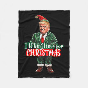 Ich werde Weihnachten lustiger Weihnachtsmann Elf Fleecedecke