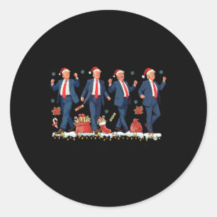 Ich werde Weihnachten Weihnachten-Trump-Tanz-Weihn Runder Aufkleber