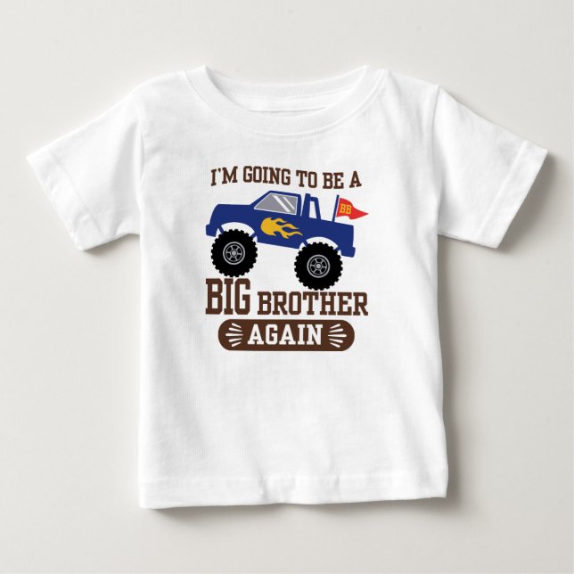 Ich werde wieder ein großer Bruder sein, Monster T Baby T-shirt (Vorderseite)