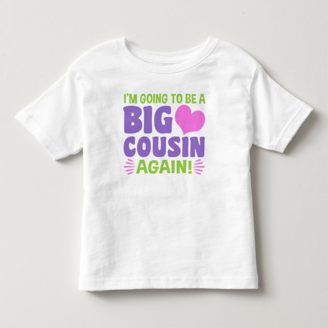 Ich werde wieder ein großer Cousin sein Kleinkind T-shirt (Vorderseite)