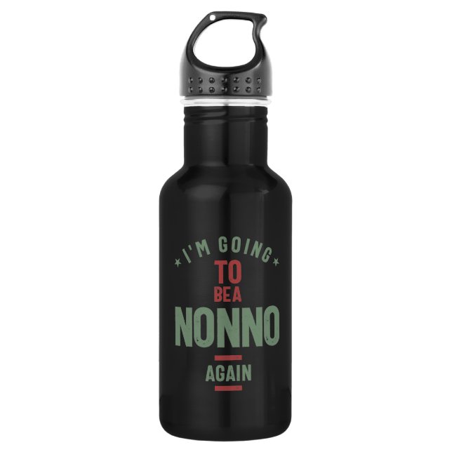Ich werde wieder ein Nonno sein | Großvater Edelstahlflasche (Vorderseite)