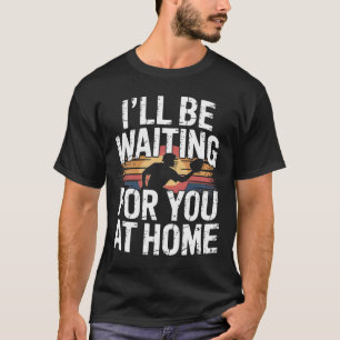 Ich werde zu Hause auf dich warten Spaß Softll Cat T-Shirt