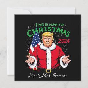 Ich werde zu Weihnachten 2024 Zuhause sein Einladung