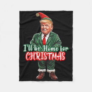 Ich werde zu Weihnachten nach Hause kommen Lustige Fleecedecke