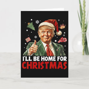Ich werde zu Weihnachten nach Hause kommen Santa L Karte