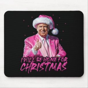 Ich werde zu Weihnachten nach Hause kommen Santa L Mousepad