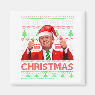 Ich werde zu Weihnachten nach Hause kommen Santa T Magnet
